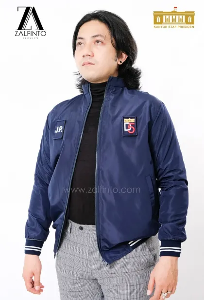 Premium Jacket MIDNIGHT BLUE BOMBER JACKET KANTOR STAF PRESIDEN  by ZALFINTO PREMIUM 3 101_1