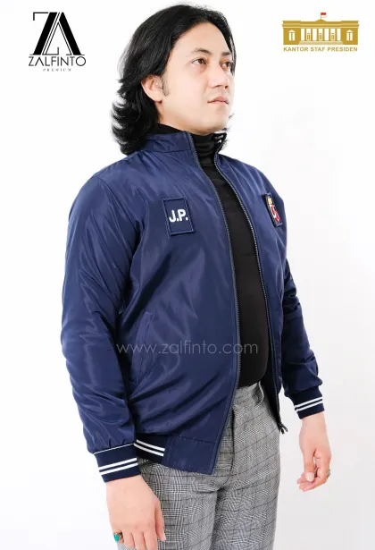 Premium Jacket MIDNIGHT BLUE BOMBER JACKET KANTOR STAF PRESIDEN  by ZALFINTO PREMIUM 2 102_1