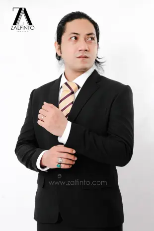 Blazer, Suit & Pants KNIGHT BLACK TR TAILORED FIT CUSTOMIZED SINGLE BREASTED SUIT SET by ZALFINTO PREMIUM 2 125_1