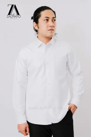 Dress Shirt PEARL WHITE THICK SEMI WOOL CUSTOMIZED DRESS SHIRT by ZALFINTO PREMIUM 3 130_1