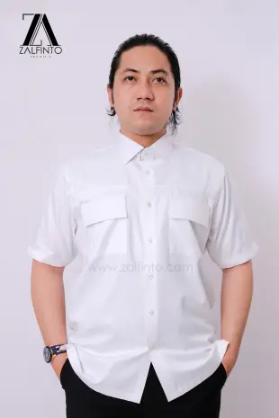 Dress Shirt PEARL WHITE SQUARE MOTIVE COTTON CUSTOMIZED DRESS SHIRT by ZALFINTO PREMIUM 1 135_1