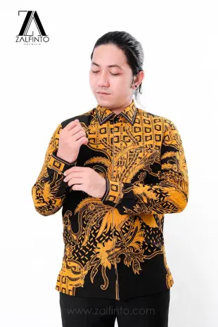 Premium Batik THE YELLOW PEACOCK BATIK SHIRT by ZALFINTO PREMIUM 3 149_1