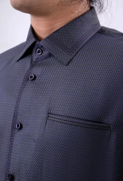 Dress Shirt BLACK CHAMELEON PREMIUM COTTON CUSTOMIZED DRESS SHIRT by ZALFINTO PREMIUM 4 fxe31381