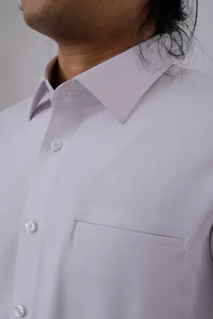 Dress Shirt PEARL WHITE THICK SEMI WOOL CUSTOMIZED DRESS SHIRT by ZALFINTO PREMIUM 4 fxe31420